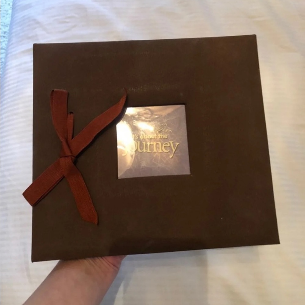 Brown scrapbook photo album